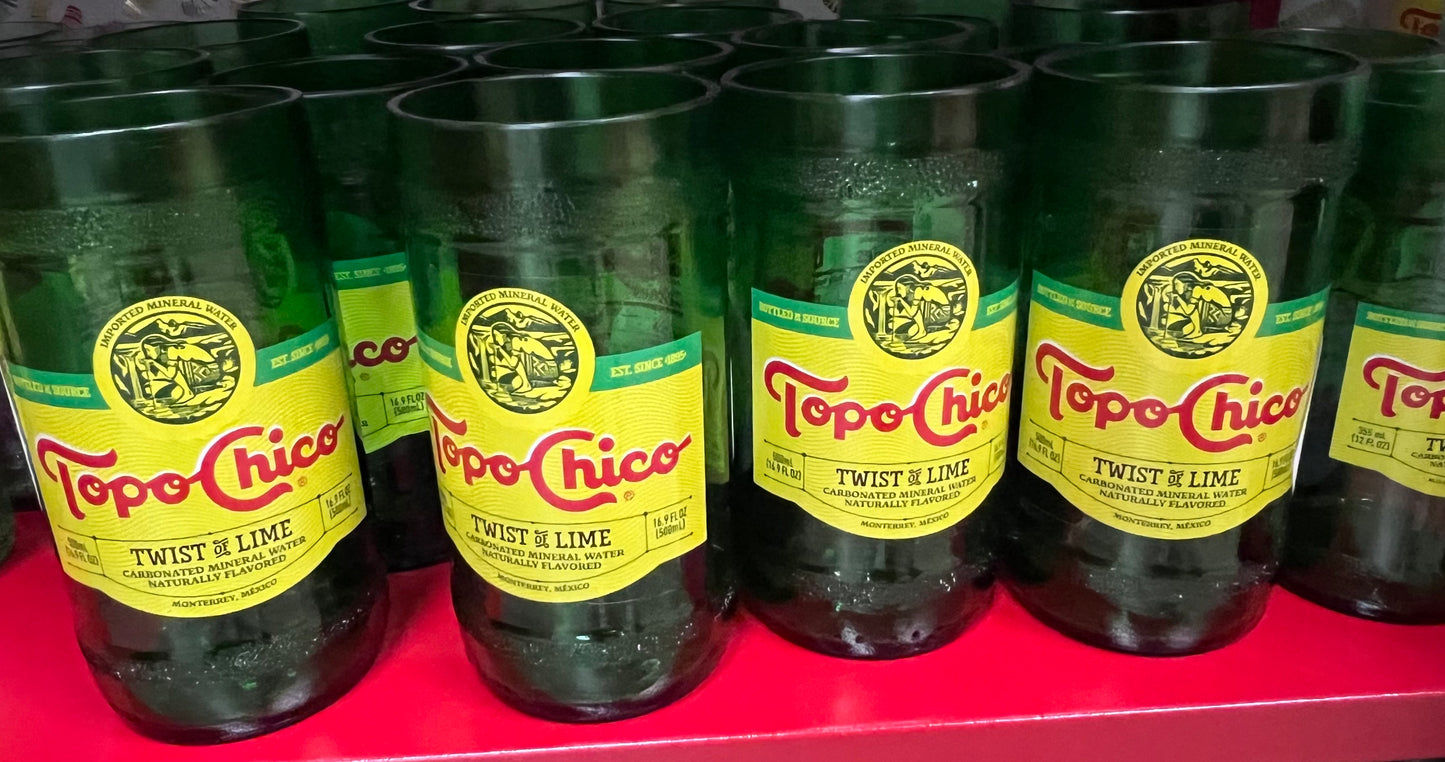 Topo Chico Drinking Glass Green